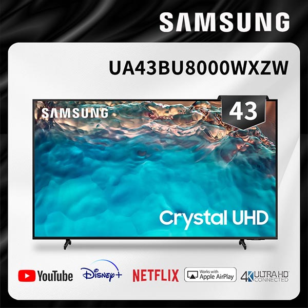 SAMSUNG三星 43吋4K HDR智慧連網電視(UA43BU8000WXZW)